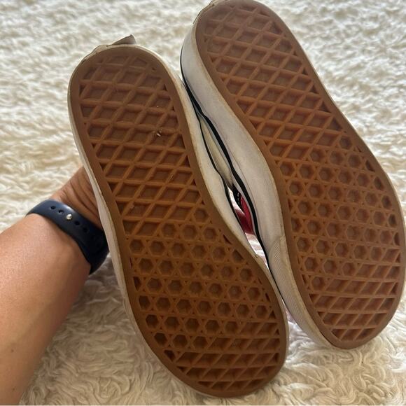 Vans Kids Classic Slip-On Color Block Shoes Red/Blue Size 13.5 - Picture 6 of 9